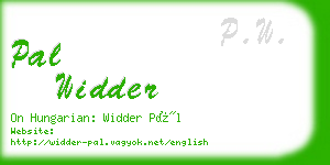 pal widder business card